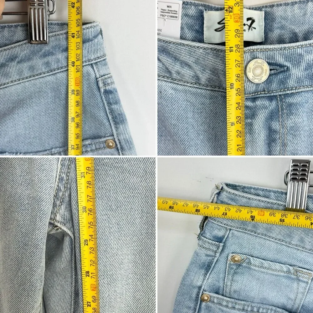 NWT Seven7 Women's Loose Straight Jean Size 10 High Rise Light Wash - Picture 10 of 16